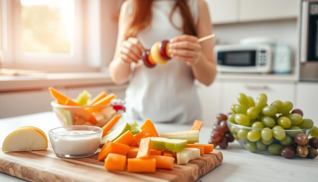 preparação de lanches saudáveis